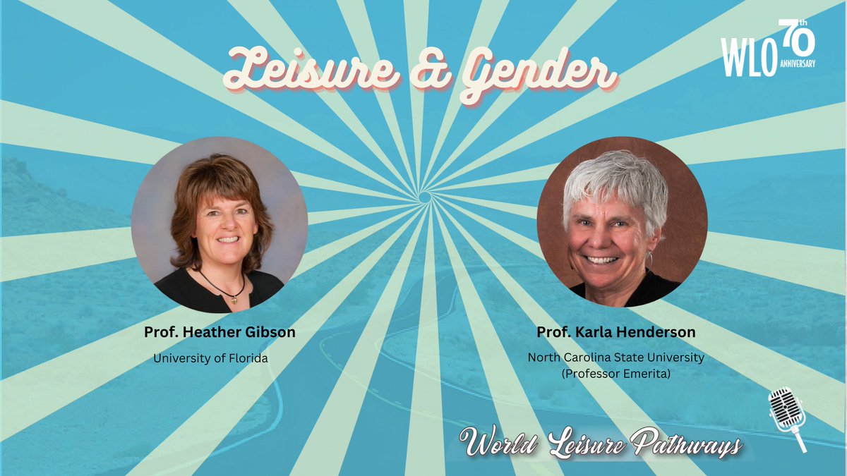 World Leisure Pathways - Leisure &amp; Gender - with Karla Henderson and Heather Gibson interview is available! 

Check it out on WLO Youtube channel: youtu.be/1sfjv5MaPKA

#leisure #gender #podcast #interview