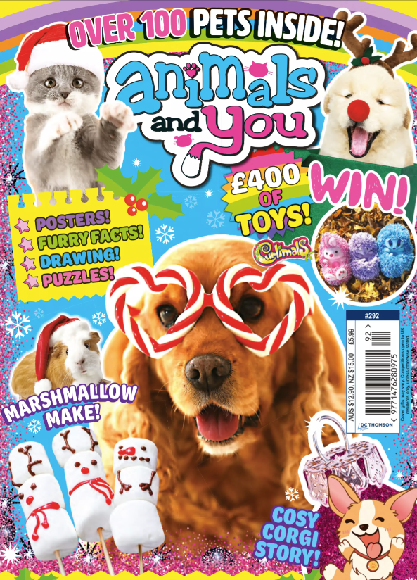 🎄NEW ISSUE ALERT! 🎄

Get into the #Christmasspirit with the brand-new issue of Animals and You! Inside you'll find...

🎁 £400 worth of toys to win 
🐶 Puppy present decider 
🍪 #Festive bakes 

...And SO much more!

Get your paws on a copy today! 💖