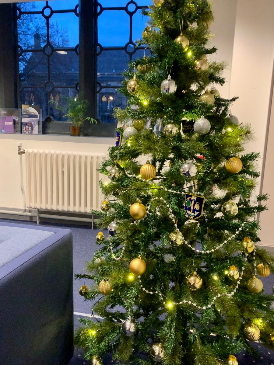 Feeling festive in the Office of the Vice Principals; complete with branded <a href="/UofGlasgow/">University of Glasgow</a> ornaments! 🎄