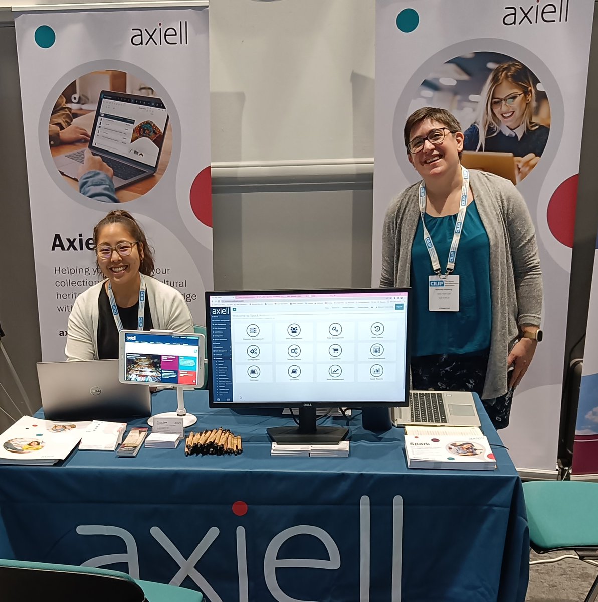If you're at the <a href="/CILIPinfo/">CILIP</a> Showcase today, come and say hi to us on Stand 9, where Hannah and Rebecka will be demoing Axiell's library management and collections management software
