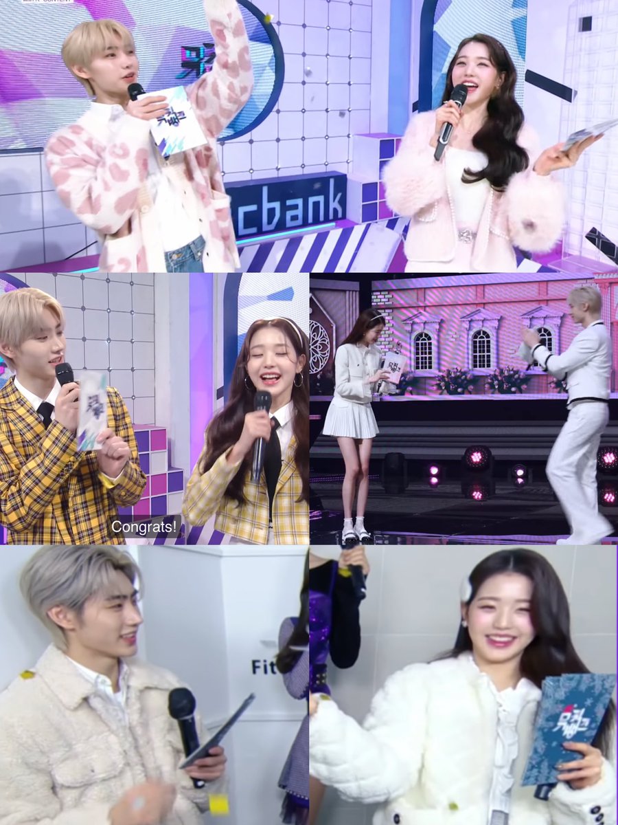 jangkkupics's tweet photo. sunghoon congratulating wonyoung for her debut, music bank debut, eleven-love dive wins and now he’s the one giving her the “Best New Female Artist” award ☹️ https://t.co/KJOV6Sxx1L