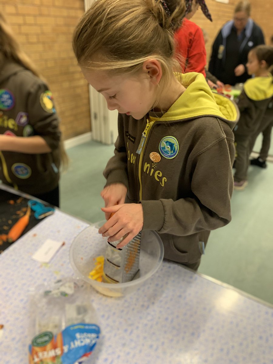 2ndWhickham's tweet photo. You let them loose with knives???? Some people think the Owls have lost the plot when letting the Brownies chop all of the veg for our fajitas but we know never to underestimate them! Fab listening skills, concentration and sensible use of equipment meant we had no injuries! https://t.co/YA81Im66M2