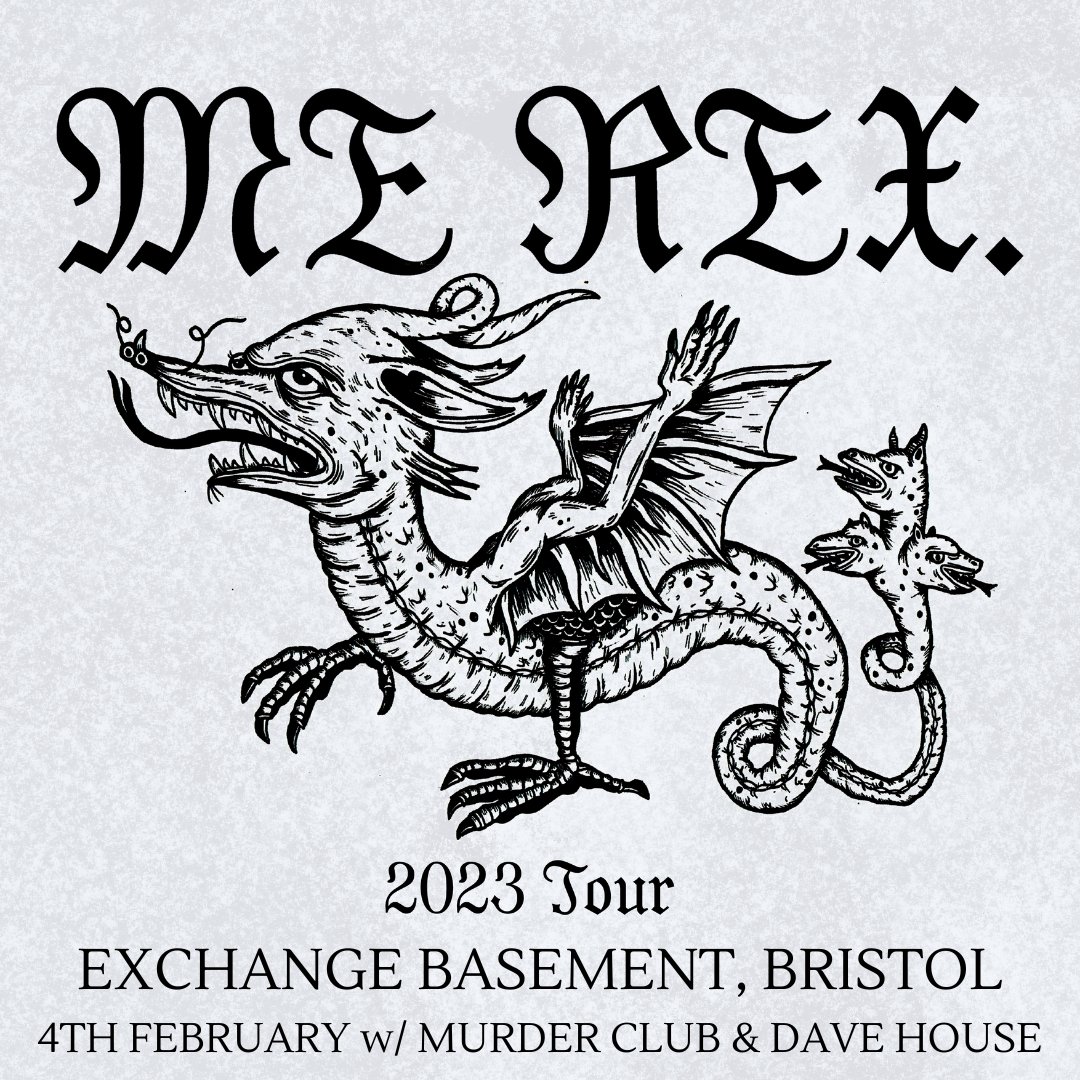 Our first gig of 2023 is a bit of alright. Excited to have @merexband back in town alongside @MurderClubuk and @iknowdavehouse 

Get a ticket: deadpunk.co.uk

#exchangebristol #bristolgigs #merex #murderclubuk #iknowdavehouse #deadpunk