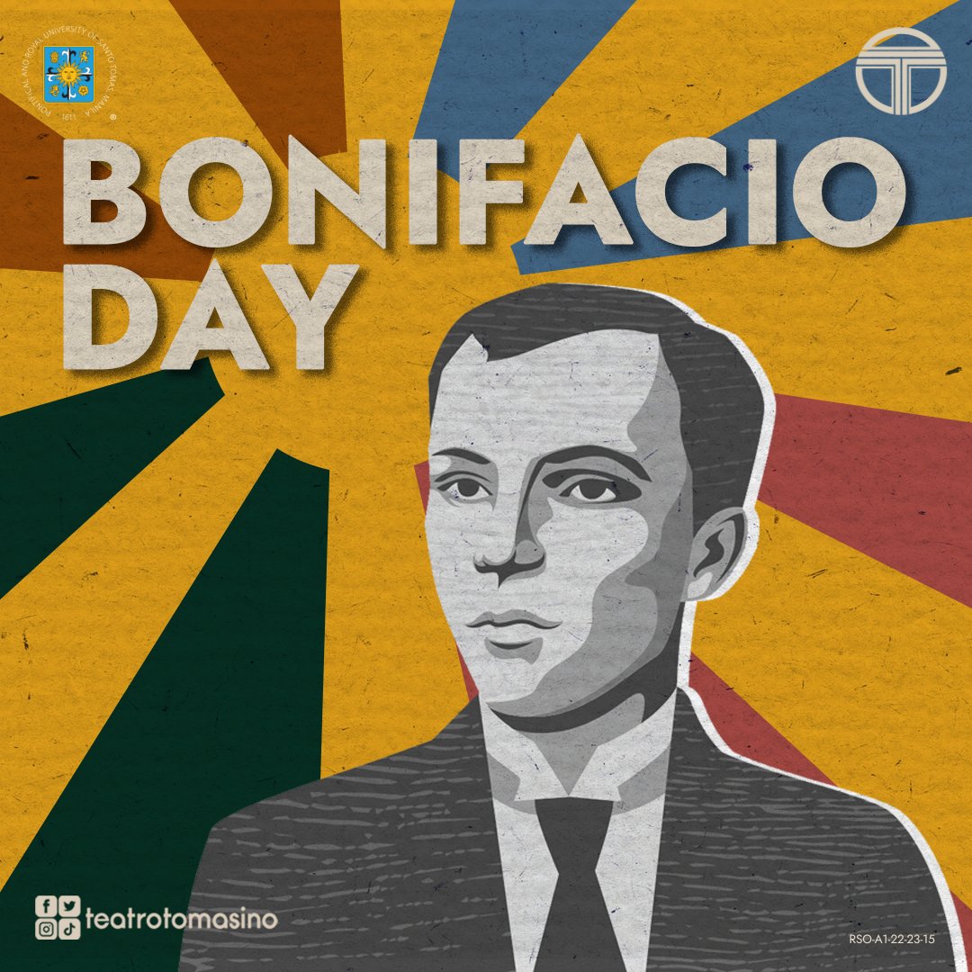 Ngayong Pagdiriwang ng Araw ni Andres Bonifacio, silipin natin ang anggulo ng katauhan niya bilang alagad ng sining sa Teatro!

shorturl.at/jkWX8

#BonifacioDay
#HulmaManlilikha
#TeatroTomasino45

Board by Alhonzo Tuscano
Caption by Marielle Huelgas