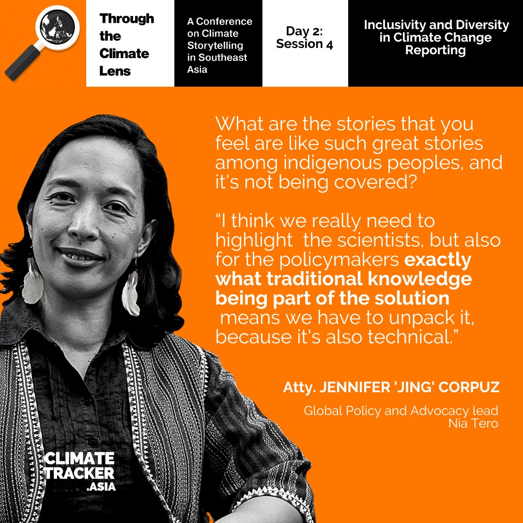 ClimateTracking's tweet photo. @LangitRinesti @tan_sulin @monroyandoyan @Syahnidella @RCDagle 🔍@kristinesabillo @geelagarcia @aprilannabello @oxfamph @NiaTero + Nanticha Ocharoenchai (Lyn) discussed the importance of gender &amp; diversity lenses in climate issues

🧡Check out what they said⬇️

✅SESSION 5: Importance of Inclusivity and Diversity in Climate Change Reporting https://t.co/FL6l0AQXWH