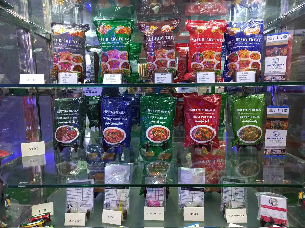 Callsign_Ciphar's tweet image. Pana Foods #Pakistan, Meal Ready to eat (MRE) used by Pakistan army in Siachen,and  LOC where fresh cooked food is not possible. It  contains heating packs,mini stove and having all types of Pakistani food.
#IDEAS2022 #Pakistanarmy