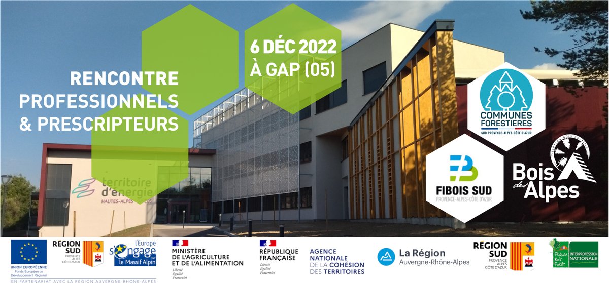 📆RDV le 6 décembre pour une journée 100% #boisdesalpes en <a href="/hautesalpes/">Hautes Alpes</a> !

⚒Rencontrez un #charpentier certifié avec #FiboisSudPACA &amp; #Ceribois.
🏗Découvrez le siège de #territoiredenergie05 en présence des acteurs du chantier, #CAUE05 &amp; #CoforSudPACA.

👉boisdesalpes.net/actualites.php…