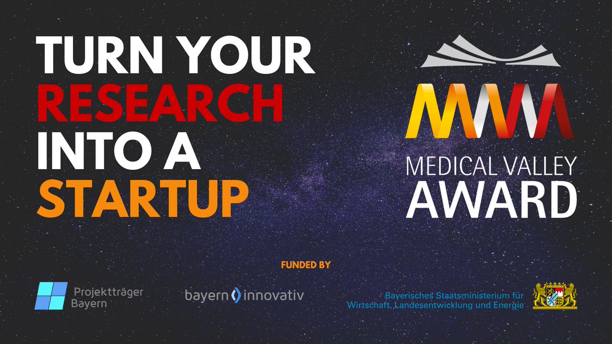 dmac (@mv_dmac) on Twitter photo ⭐ Medical Valley Award ⭐
Du bist Wissenschaftler*in mit einer herausragenden Idee im Bereich #Healthcare und möchtest Deine Gesundheitslösung in der Praxis sehen? Der #MedicalValleyAward fördert Deine Idee mit 500.000 €.
👉 award.medical-valley-emn.de
<a href="/BayStMWi/">Bayerisches Wirtschaftsministerium</a> @BayernInnovativ ⭐ Medical Valley Award ⭐
Du bist Wissenschaftler*in mit einer herausragenden Idee im Bereich #Healthcare und möchtest Deine Gesundheitslösung in der Praxis sehen? Der #MedicalValleyAward fördert Deine Idee mit 500.000 €.
👉 award.medical-valley-emn.de
<a href="/BayStMWi/">Bayerisches Wirtschaftsministerium</a> @BayernInnovativ