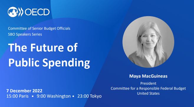 📢 Senior Budget Officials (SBO) Speakers Series

Thought leaders from outside government share their perspectives on the future of public spending.

🗓️7 DEC 🕒 15:00 (CET) <a href="/MayaMacGuineas/">Maya MacGuineas</a>, president <a href="/BudgetHawks/">CRFB.org</a>, kicks off the series.

Register 👉bit.ly/3V4pI6C #OECDsbo