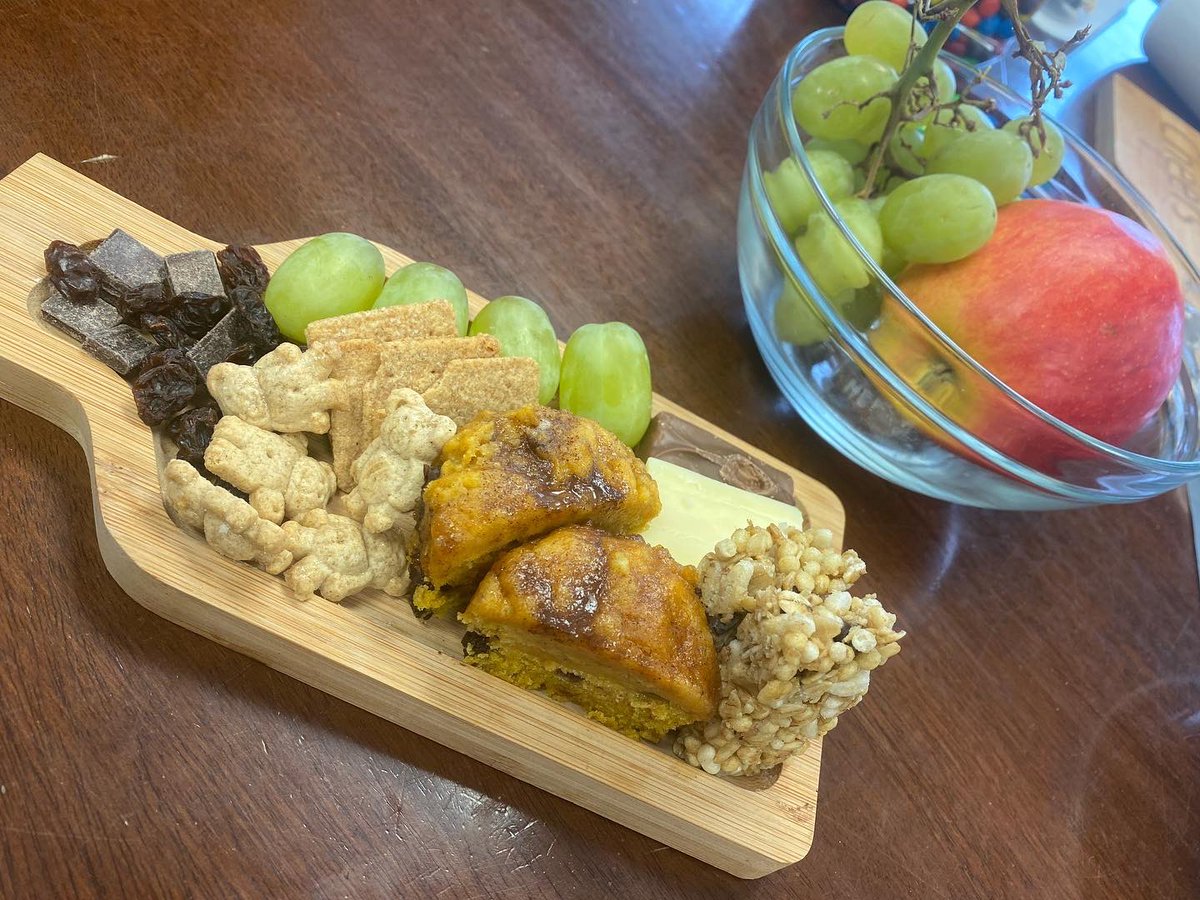 Traded in our sand trays for charcuterie boards.  #playtherapist #playtherapy #childcounselling #childcounseling #followtheirlead #sandplaytherapy #mentalhealthcounselor #TherapistTwitter #TherapistsConnect