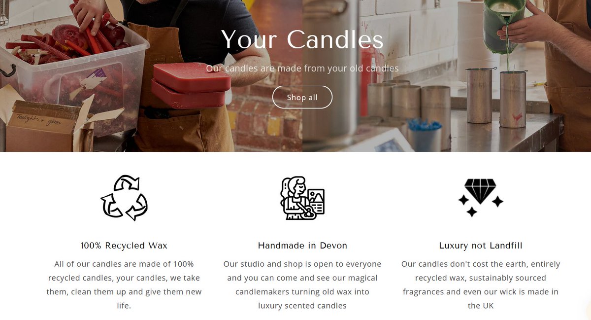 #GoodToKnow   

This wonderful enterprise down in Devon, collects old candles and the wax leftover titbits from all around the U.K. and then makes them into new candles!
<a href="/RecycledCandles/">Recycled Candle Co</a> 
therecycledcandlecompany.co.uk

#ZeroWaste
#ChooseToReuse
#GreenChristmas
#recycle