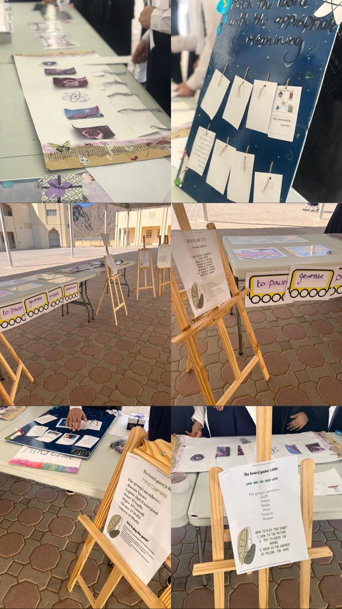 EduGovSsq4137's tweet photo. نظّمت الأستاذة ذكرى البيماني يوم الثلاثاء ٢٩/ نوفمبر معرض الألعاب التعليمية من تنفيذ طالبات الصف ١٠/ ١ وَدَعت معلمات وطالبات المدرسة للاستفادة من الأفكار الإبداعية للطالبات. تهدف الألعاب المنفّذة لتعزيز تعليم المفردات في اللغة الإنجليزية🌟💭. https://t.co/Diu5GioV5Y