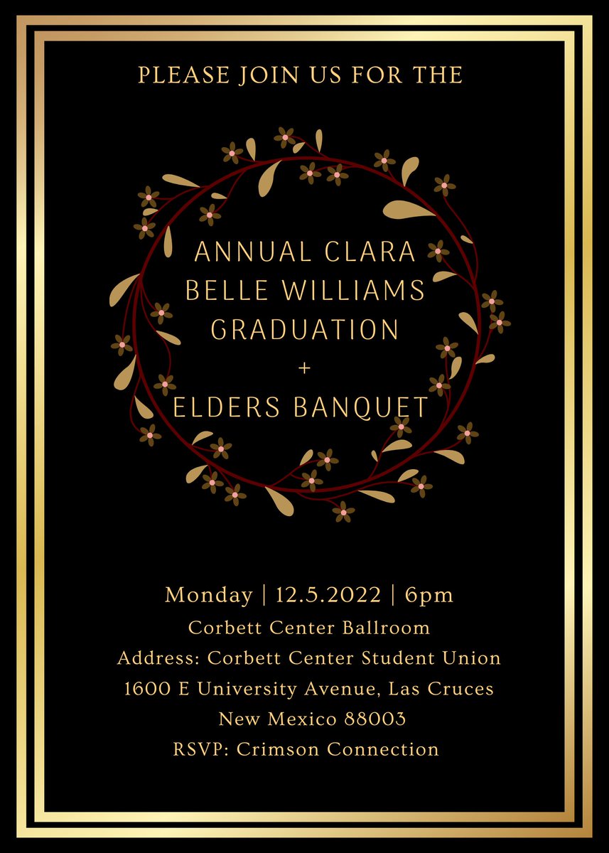 Clara Belle Williams Graduation! Want to be in attendance RSVP Crimson Connection!