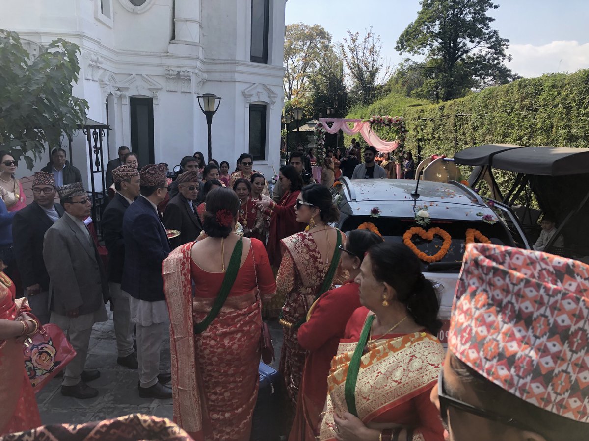 drbishnuhnepal's tweet photo. #TIMEforFRIENDS: Congrats to nephew #AbhisekNeupane (son from Sen Advocate #BalKrishnaNeupane)- who did intercultural marriage with #AnushthaShrestha @#RoyalEmpireHotel in #Kathmandu/#Nepal on Monday.
-@#Himalayas #UNSG #UNWTO #NepalIsTheCulturalCapitalOfTheWorld #SAARC #BBIN https://t.co/7EH25zHh3Z