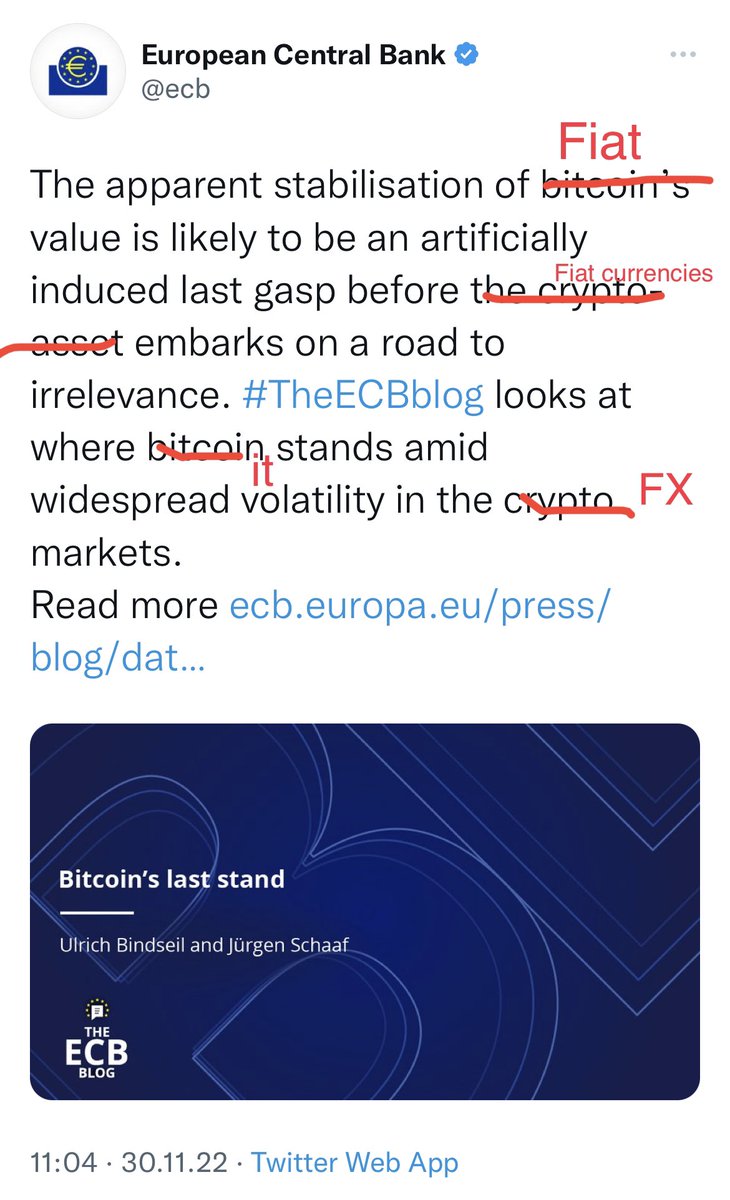 <a href="/ecb/">European Central Bank</a> You spelled « Fiat » wrong 😑 . But there, I fixed it 😉