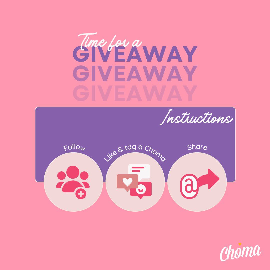 chomamag's tweet photo. Besties! It’s time for a giveaway 📣

I will be giving away 3 cash prices:
1. R350 cash and a Choma hamper for winner #1
2. R250 cash and a Choma hamper for winner #2
3. R150 cash and a Choma hamper for winner #3 https://t.co/5H6oR6K5Sg