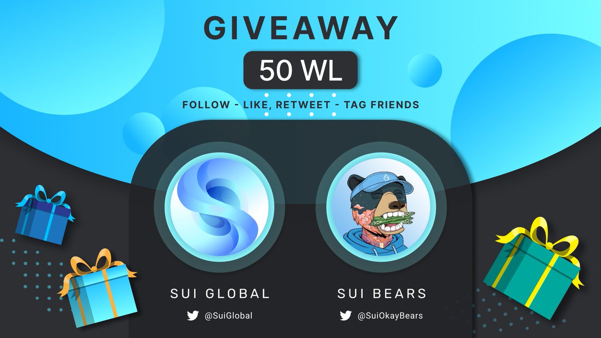 We are proud to announce we have partnered up with <a href="/SuiGlobal/">Sui Global</a> to Create this HUGE Giveaway! 🤝🎉

50 Sui Bears WL spots 🐻
 
1⃣ app.quest3.xyz/quest/71221864…
2⃣ Complete all task.
3⃣ Claim Rewards.

10 DAYs ⏳

"Sui Bears building the Bear World Metaverse"

#sui #Suiecosystem #SuiNFTs