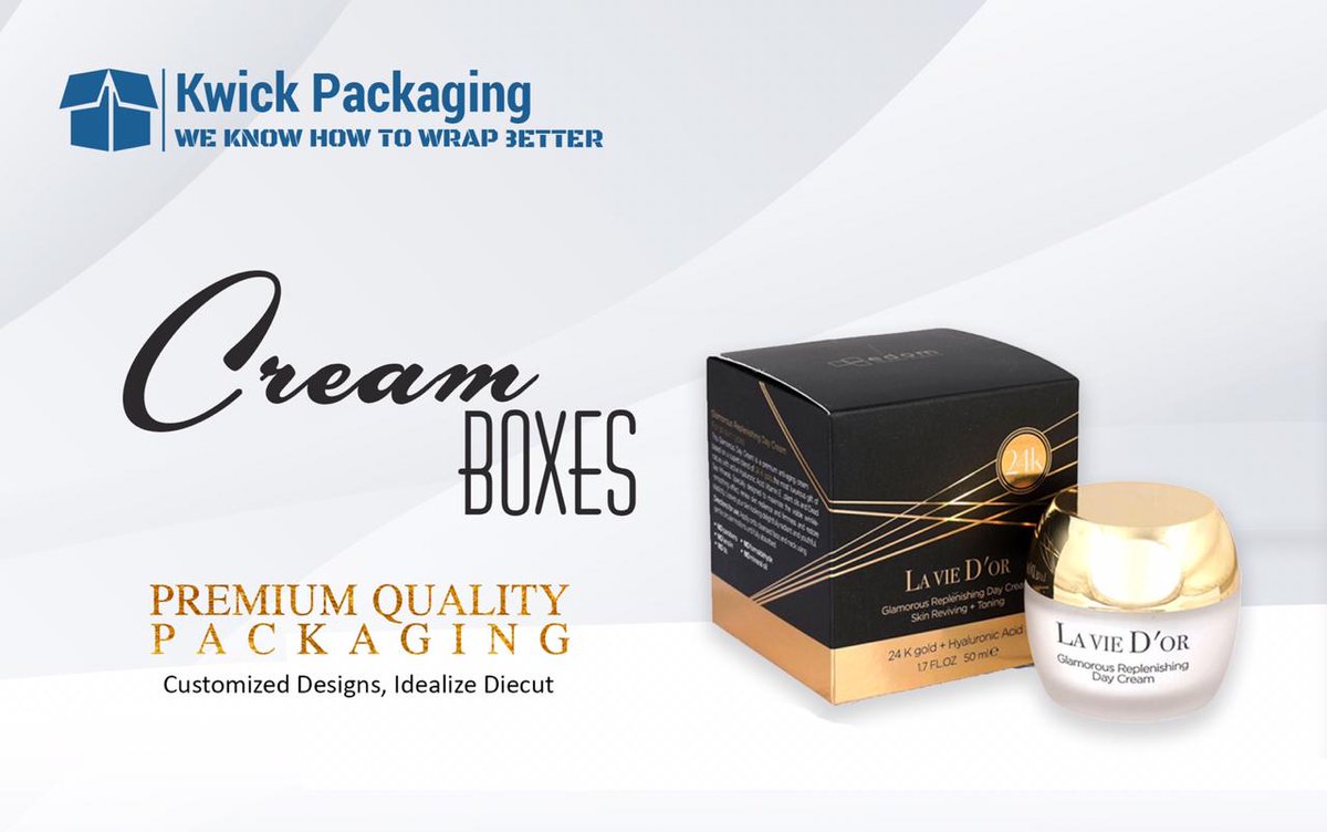 CoperRoy's tweet image. Custom Cream Boxes

Looking for custom printed cream boxes at wholesale rates? We offer high quality printing on all our cream boxes, with a variety of sizes and styles to choose from.

kwickpackaging.com/cream-boxes/

#CreamBoxes, #CustomCreamBoxes, #CreamBoxPackaging