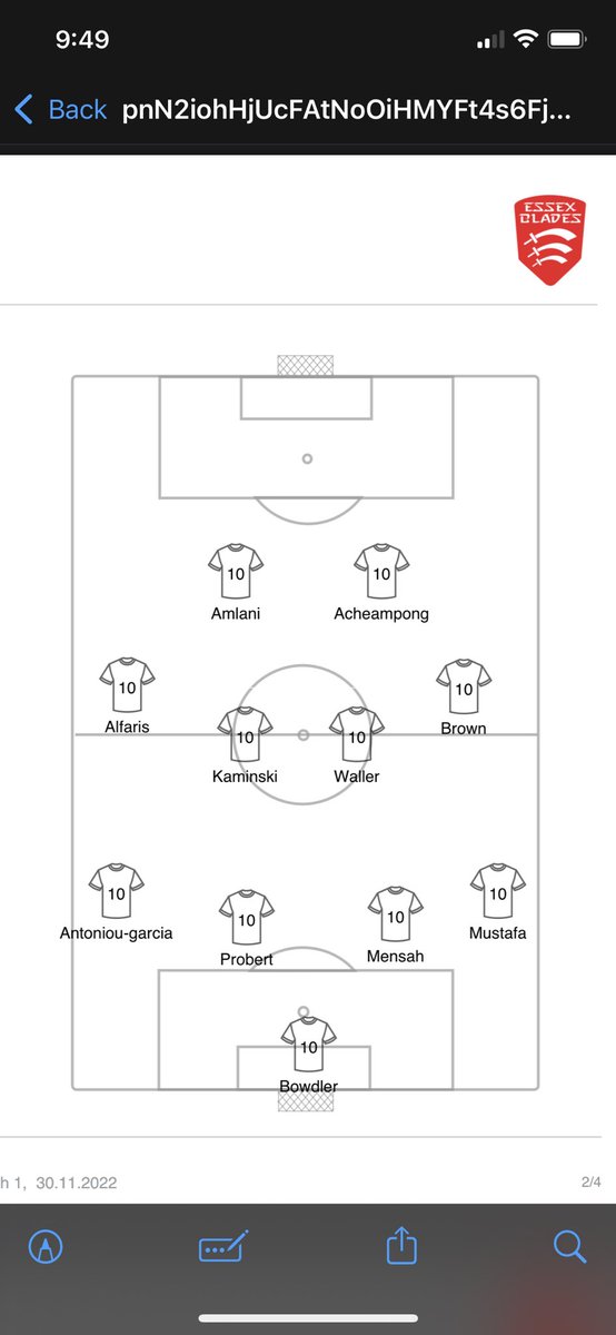 Second team line-up ❤️🖤