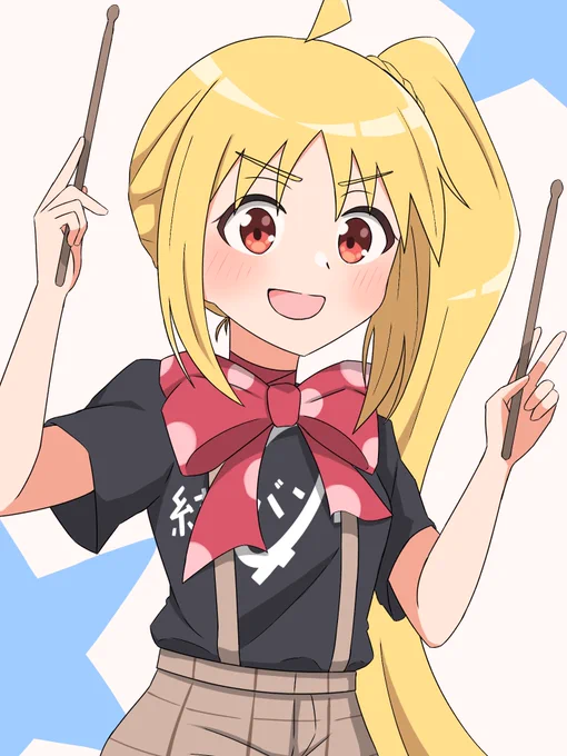 虹夏ちゃんのリボンはなんぼ大きくてもいいですからね(流石にデカすぎた)  #ぼっち・ざ・ろっく