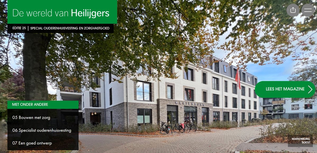 𝘀𝗽𝗲𝗰𝗶𝗮𝗹 𝗢𝘂𝗱𝗲𝗿𝗲𝗻𝗵𝘂𝗶𝘀𝘃𝗲𝘀𝘁𝗶𝗻𝗴 &amp; 𝗭𝗼𝗿𝗴𝘃𝗮𝘀𝘁𝗴𝗼𝗲𝗱 ezine.heilijgers.nl/editie25/
> Markt seniorenwoningen en zorg
> Beweging 3.0 Comfort met passend zorgvastgoed
> Woonzorg Nederland Specialist ouderenhuisvesting
> Een goed ontwerp voor goede zorg
en meer...