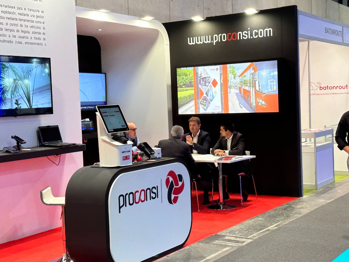 FeriaFIAA's tweet photo. 💻Con la mirada en las #smartscities, @proconsi apuesta por el uso de la tecnología en los servicios del #transporte a través de sus soluciones de #software-hardware con tecnología inteligente y herramientas que facilitan multitud de funciones, expuestas en #FIAA2022 . https://t.co/3WVZIg0Gsl