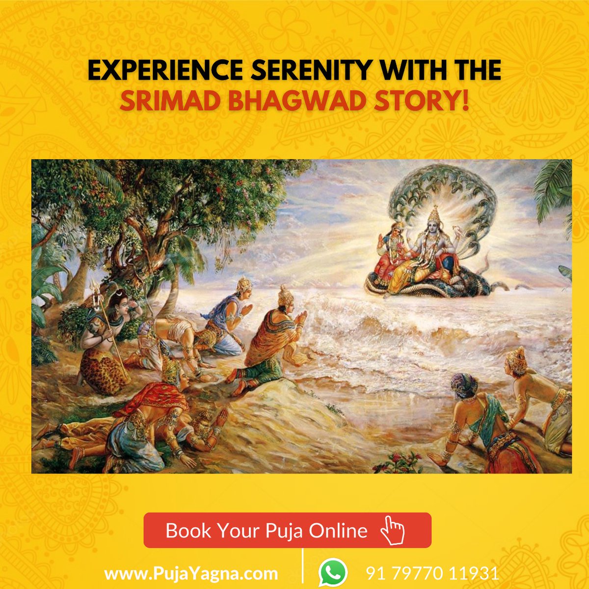 Experience serenity with the Srimad Bhagwad story!

To book it from Eshwar Bhakti online, go to pujayagna.com/products/akhan… right away!

#bookforpandit #onlinepoojan #onlinepoojabooking #onlinepoojaservices #onlineprasad #onlinebookings #bookpanditonline #parvati #bookpujaonline