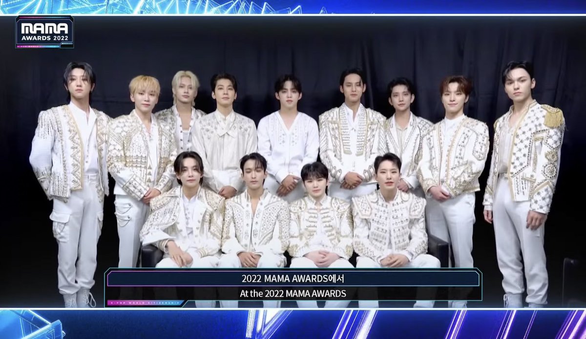 theseoulstory's tweet photo. [#2022MAMA] 🏆 Congratulations to SEVENTEEN for winning the Best Dance Performance Male Group at ‘2022 MAMA AWARDS’ today! 🎉 

#MAMA2022 @MnetMAMA @pledis_17 https://t.co/J7TxSUZPDL