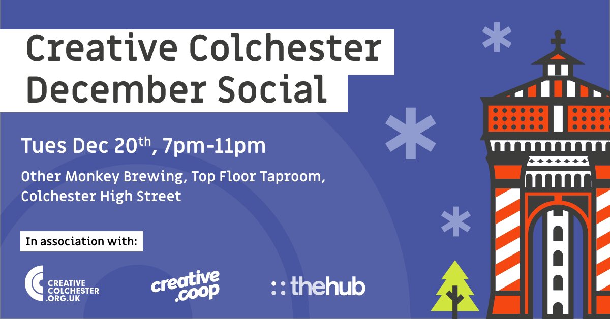 CreativeColch's tweet photo. Come and catch up with members of the Creative Colchester board and other wonderful creative people who do amazing things in Britain's Newest City! #ColchesterEvents #Colchester #CreativeMeetup #ChristmasParty https://t.co/xxJeFqMmL9