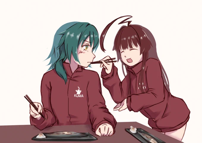 ジャージ木曾と球磨おねーちゃんʕ•ᴥ•ʔ 