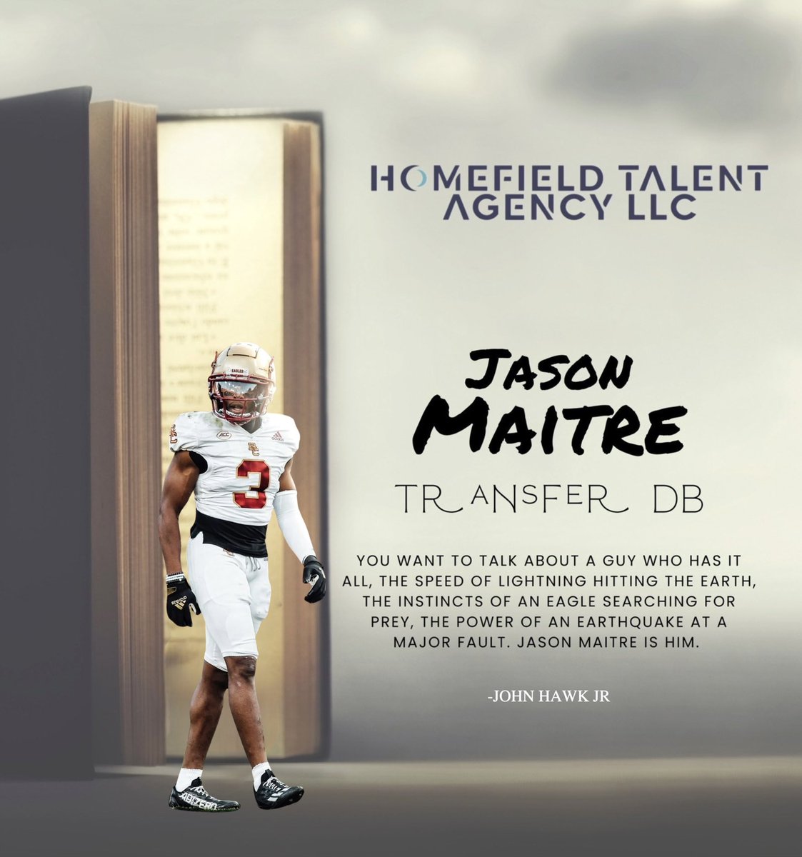 HOMEFIELD_LLC's tweet photo. Read the book on Boston College transfer Jason Maitre (@JasonMaitre). FYI, this kid is different according to our guy @JohnHawkJrHF 

#HOMEFIELDADVANTAGE https://t.co/DzARtjs6U8