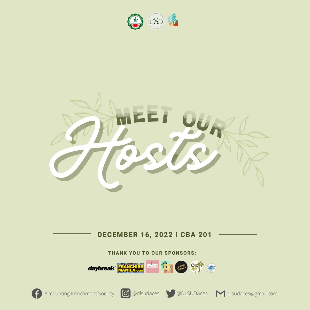 DLSUDAcES's tweet photo. We introduce to you our special hosts for the special event Mr. Jericho Gamara and Ms. Janielle Nave. Their energy and enthusiasm will surely bring you the joy and happiness you deserve this holidays. https://t.co/ywaOUTo7Dc