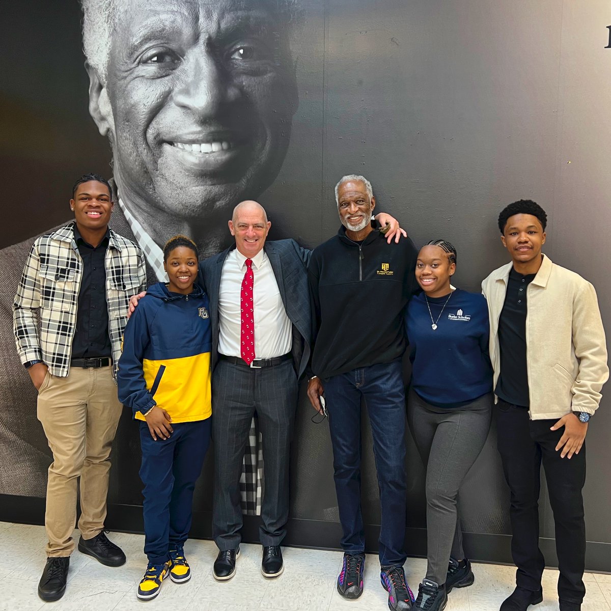 #Inspiring Today was a special day at our school! We had the honor of hosting @MarquetteU President Michael Lovell who met with just some of our amazing alumni who are currently enrolled at Marquette or have already graduated. #BlackMindsMatter @HowardLFuller