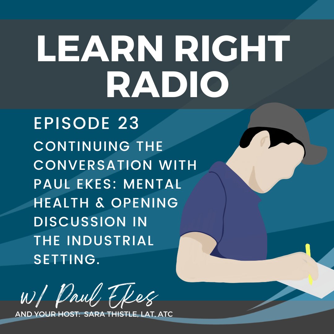 learnrightu's tweet photo. S2.23 - Paul is passionate about #mentalhealth and believes that it is something people should talk about more. Huge thank you to Paul for being so open and trusting his story and experience with us.

https://t.co/50BUtVXFzp
#AthleticTrainer #PhysicalTherapist  #IndustrialAthlete https://t.co/JYH3eRtUxu