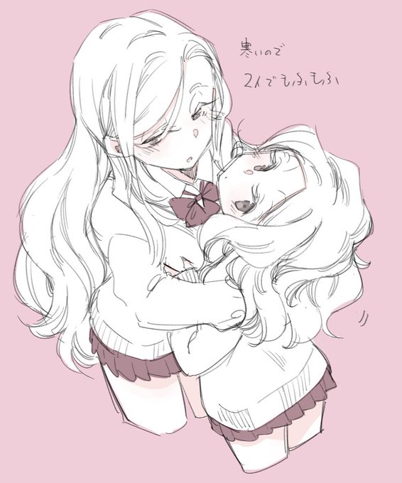 寒いのでお互いで暖をとるちびっこちゃんと蜜杞ちゃん🥰 #ちびっこちゃん朝活 