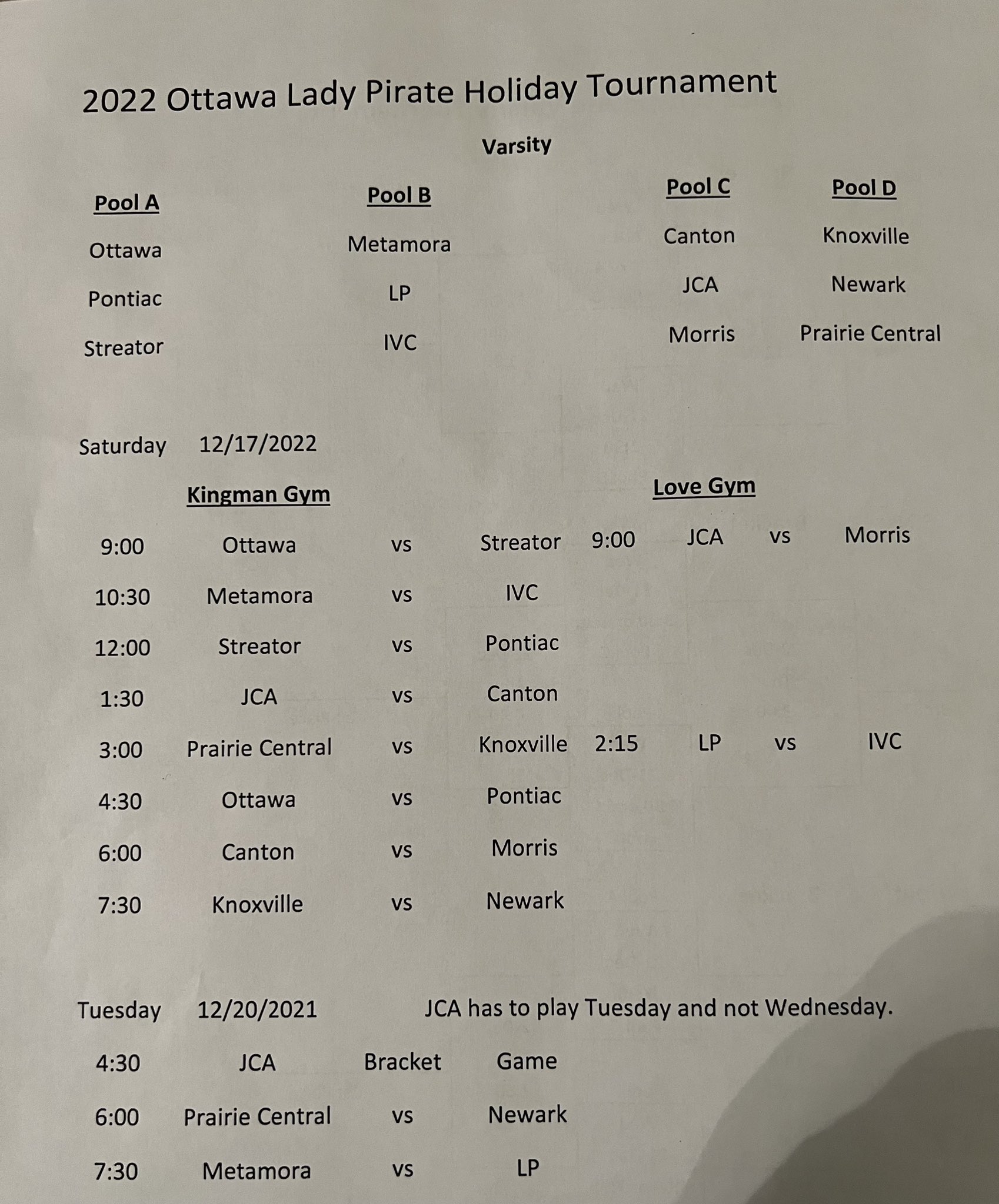 Ottawa Lady Pirate Basketball on Twitter "The 2022 Ottawa Lady Pirate