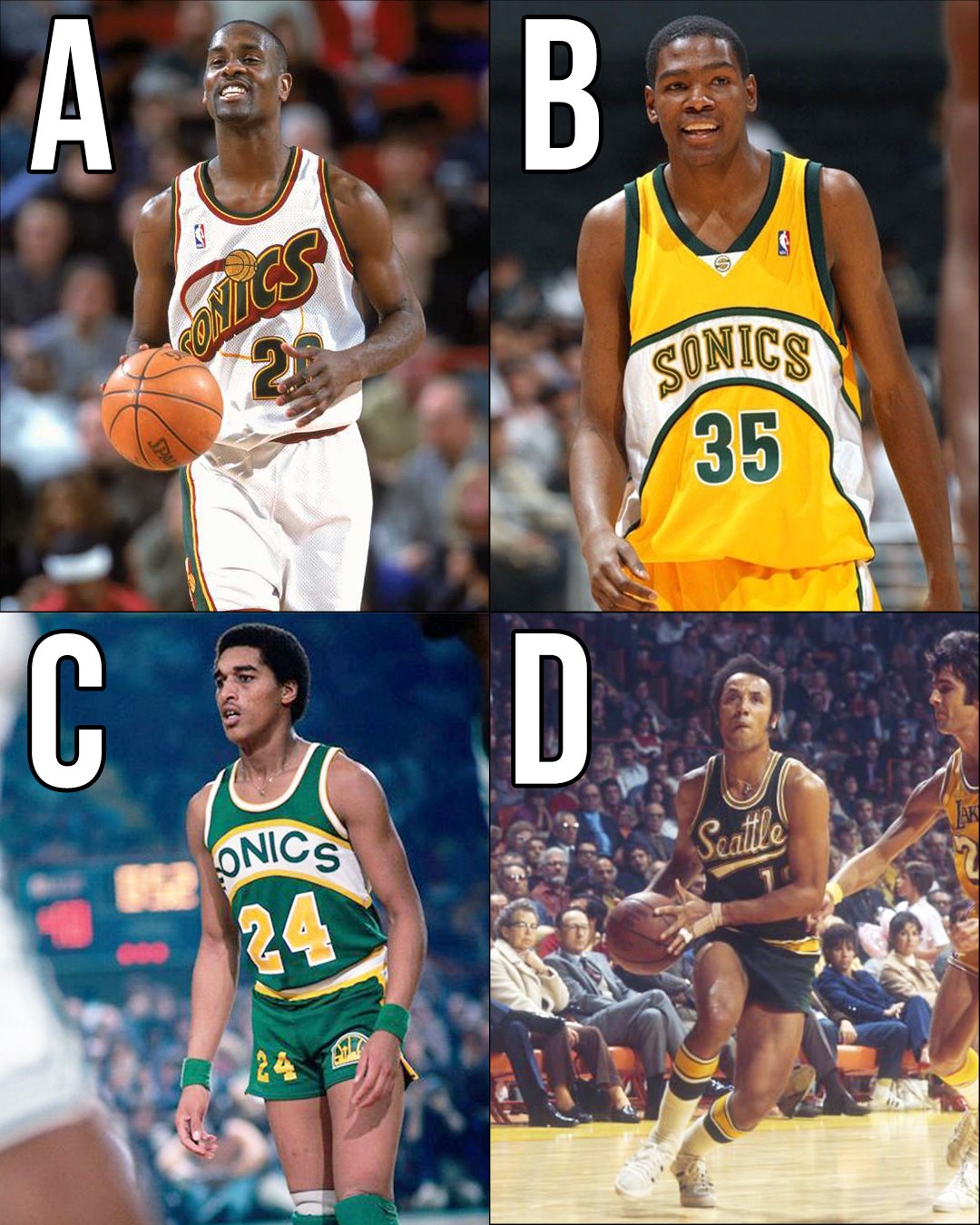 Seattle Supersonics on X: Choose the jersey that fits your vibe