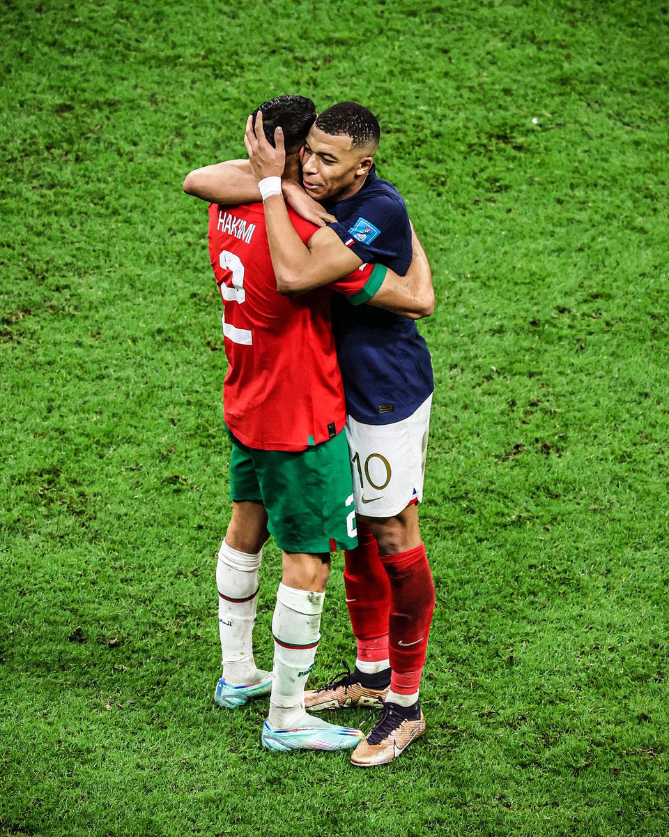HakimiAch's tweet photo. No African team has ever reach the World Cup semi finals before, we finally did it this year! We have made history for our country and in my eyes we are the winners! ❤️🇲🇦❤️ https://t.co/mC5duutHox