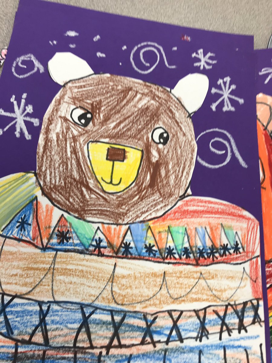 dknambo's tweet photo. 1st grade 🐻 bears with patterned sweaters 👩🏻‍🎨🤩❄️ shapes, lines, colors 👩🏻‍🎨🤩❤️👍 @BeaverMST_Stars @GISDArts @gisdmagnets https://t.co/CtjtS21ZU3