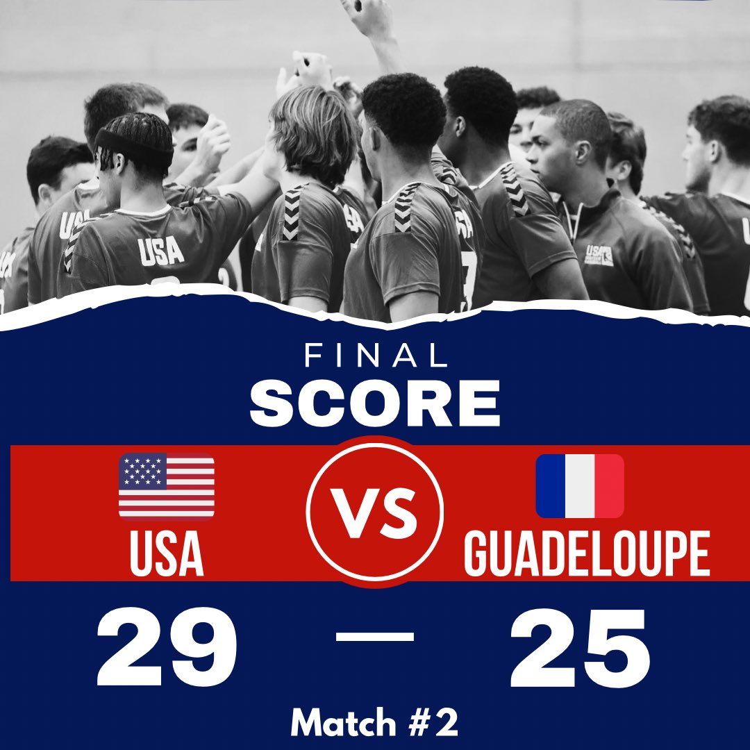 USATH's tweet photo. Congrats to our Jr Men who won their 2nd match against Guadeloupe! Final score: 29-25 https://t.co/SJKm1kzG8e