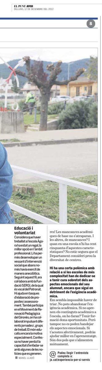 JosepMVilalta's tweet photo. Una excel·lent entrevista a una gran mestra i directora, Montse Marquet @montse_marquet Gràcies Montse pel teu mestratge! @RosaSensat @FMRPc @FundacioBofill @ismaelpalacin @evallory @Merce_G @JosepGCambray @AnnaJolonch @EnricRocaC @RuizIsern @eponsf https://t.co/lTfs0sRP0A