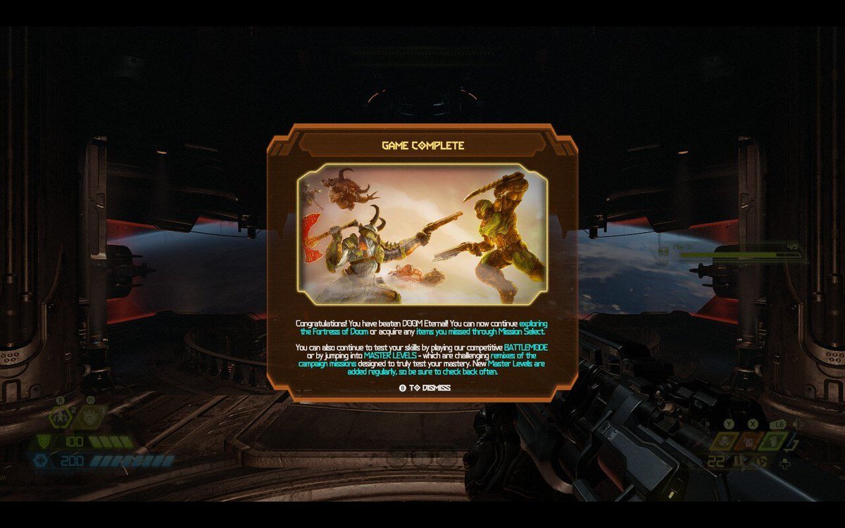 Tak DOOM Eternal ✅ … super hra, podobně dobrý jak předchozí DOOM, jen na #SteamDeck o kus lepší zážitek, co teď 🤔?