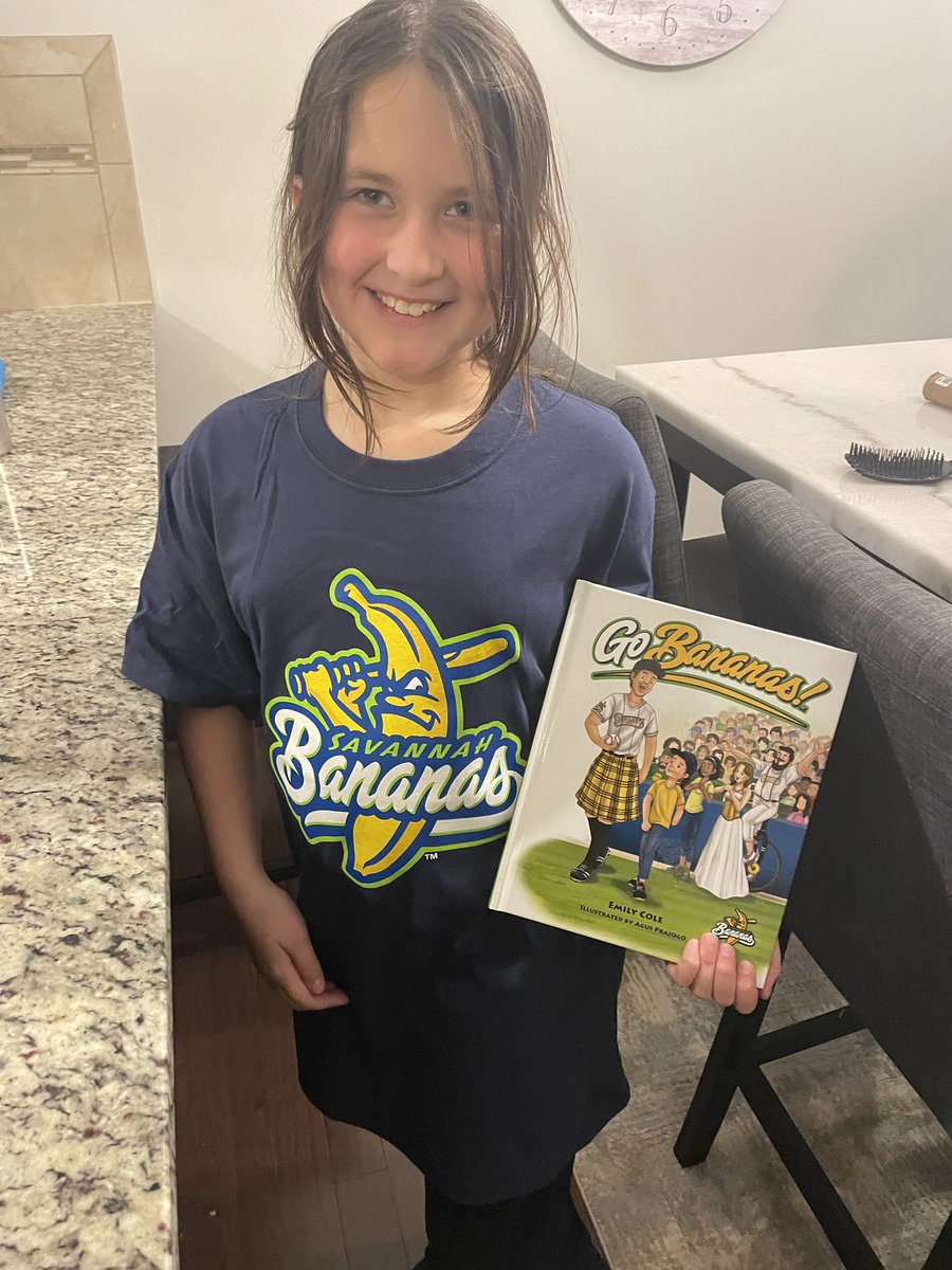 She got her <a href="/TheSavBananas/">Savannah Bananas</a> merch!! Fingers crossed I can get tickets to a game when they come to our area this summer!!!