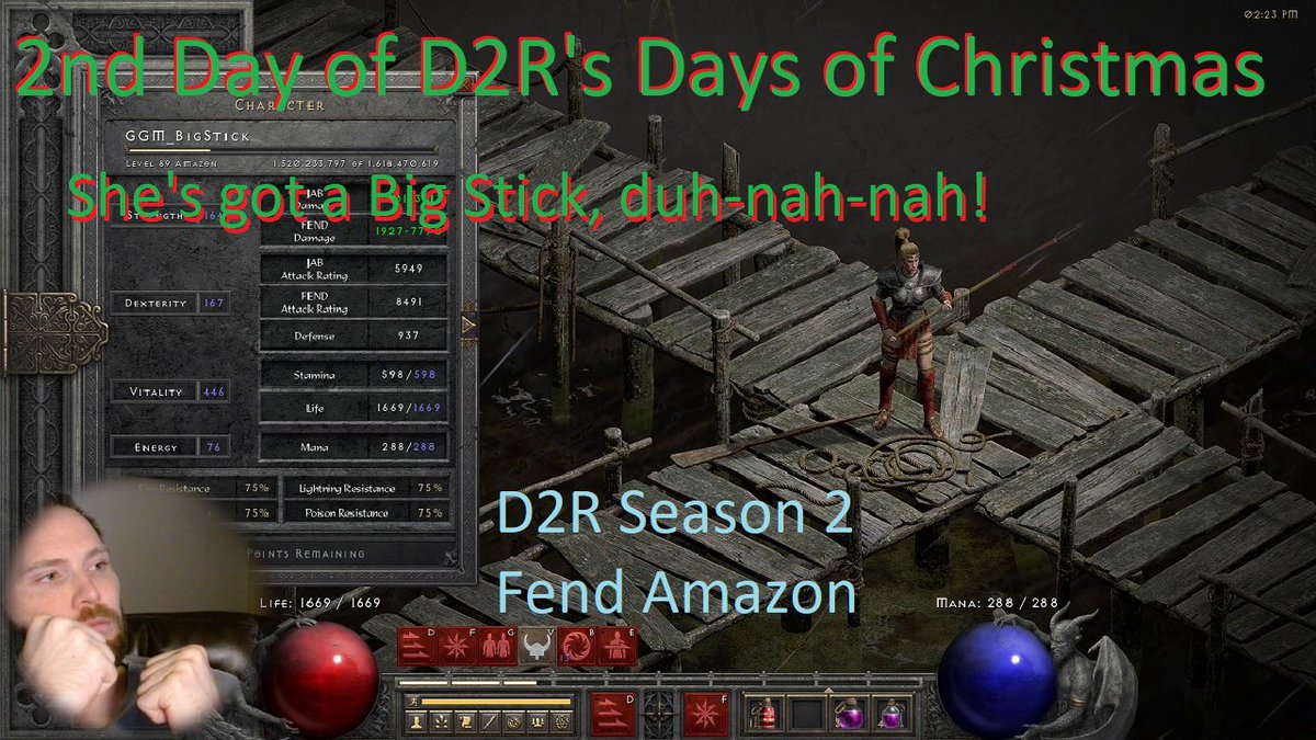 Join me during D2R's second day of Christmas delights! Playing BigStick - she's got a big stick, duh-nah-nah!
youtube.com/watch?v=zSA04Q…
or
twitch.tv/ellimistttv