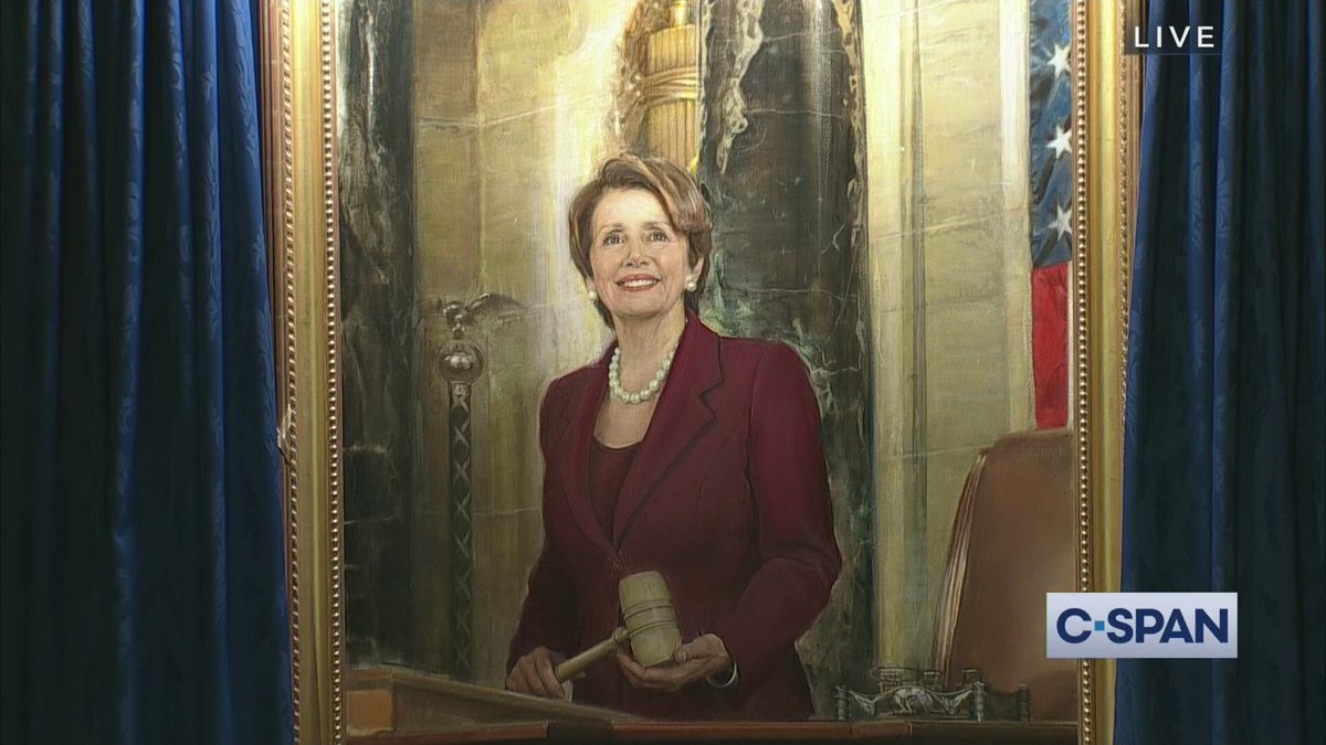 Here it is. Nancy Pelosi’s portrait. A leader. A trailblazer. An icon. One of the most effective Speakers in our nation’s history. Absolutely stunning.