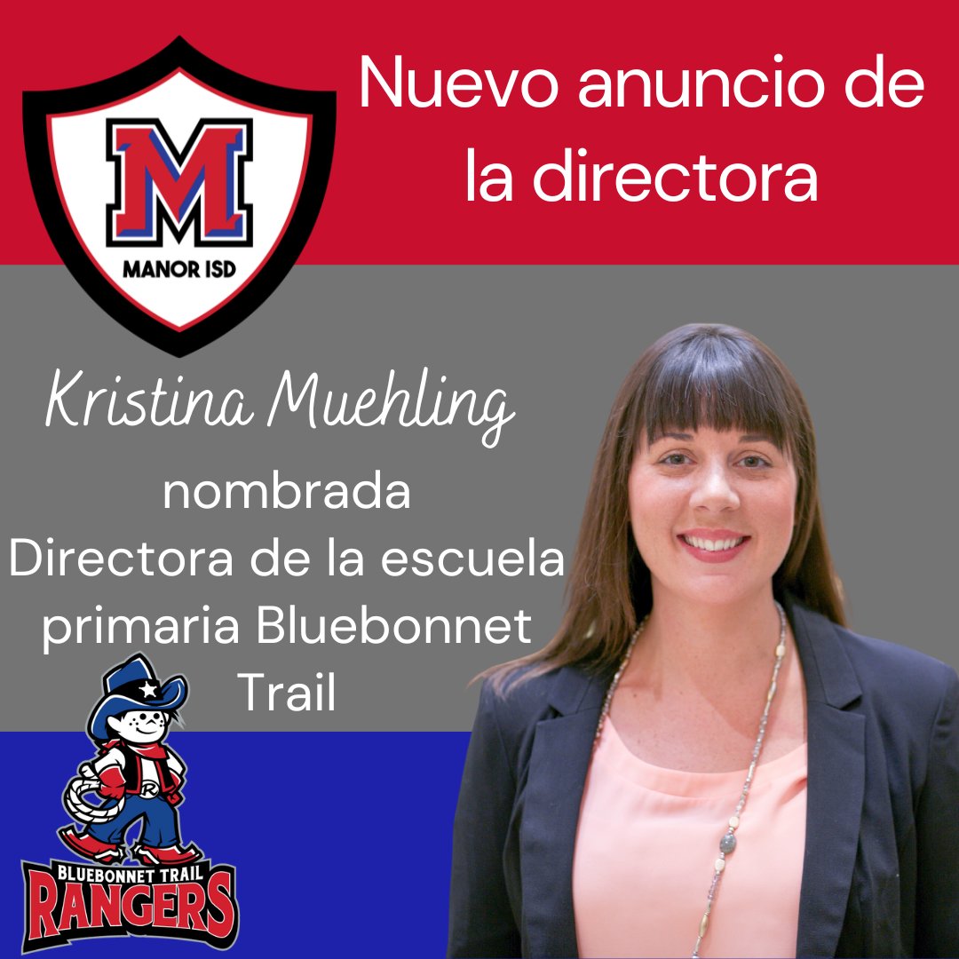 Manor ISD (@manorisd) on Twitter photo ¡Manor ISD se complace en anunciar a nuestros nuevos directores de escuela! ¡Déle una bienvenida a la directora de <a href="/BTEgoesIB/">Bluebonnet Trail Elementary IB World School</a>, Kristina Muehling! #ManorISD #ScholarsFirst
haga clic aquí para obtener más información sobre la directora Muehling: manorisd.net//site/default.… ¡Manor ISD se complace en anunciar a nuestros nuevos directores de escuela! ¡Déle una bienvenida a la directora de <a href="/BTEgoesIB/">Bluebonnet Trail Elementary IB World School</a>, Kristina Muehling! #ManorISD #ScholarsFirst
haga clic aquí para obtener más información sobre la directora Muehling: manorisd.net//site/default.…