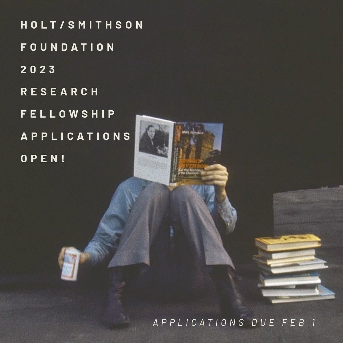 Applications are now open for our 2023 Research Fellowships! Our Research Fellowship Program encourages new research on the work, ideas, and creative legacies of Nancy Holt and Robert Smithson. Learn more here: holtsmithsonfoundation.org/2023-call-appl…