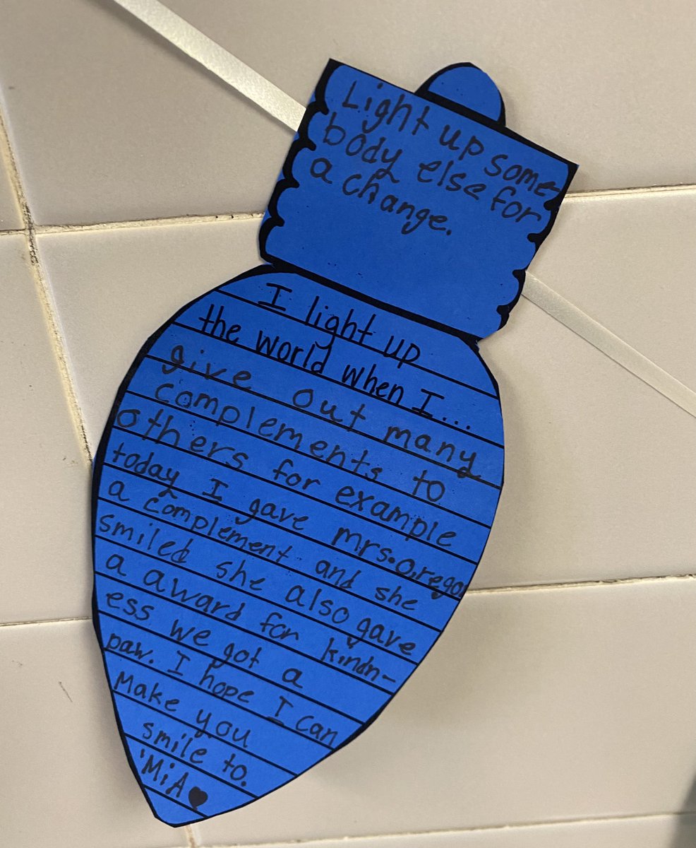 “Lighting up the season” with kindness! We’re shining a light on our classmates’ acts of kindness and thinking about the ways we shine bright as well! <a href="/SEM_Dalers/">SEM Dalers</a>
