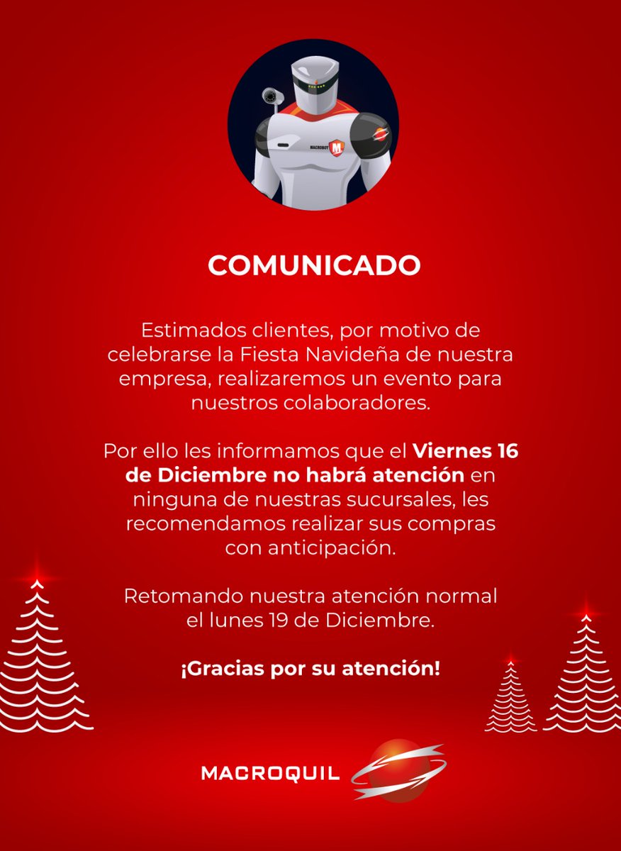 MACROQUIL's tweet photo. ¡COMUNICADO! https://t.co/aixcoY9JlE