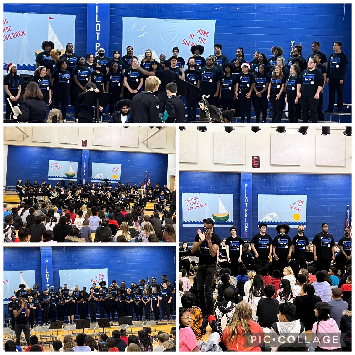 Pilot students enjoyed the performance from the Ragsdale High School chorus and band. What a lively and upbeat way to get us ready for the holiday season. 🎵🥁🎺😊#pilotpride <a href="/PilotPrincipal1/">Principal Fleming</a> <a href="/Super_GCS/">Dr. Whitney Oakley</a> <a href="/GCSchoolsNC/">Guilford Co. Schools</a> <a href="/michellewolver/">Michelle Wolverton</a>